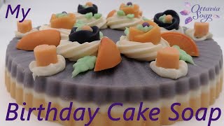 My Birthday Cake Soap with Piped Top