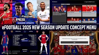 PES2017 | eFOOTBALL 2025 NEW SEASON UPDATE CONCEPT MENU