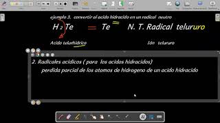 RADICALES NEUTROS Y ACIDOS DE ACIDOS HIDRACIDOS