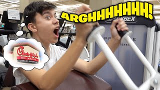 EVAN IS BACK IN THE GYM!!! Shoulder and Tricep Workout! Chick-Fil-A Builds Big Muscles!