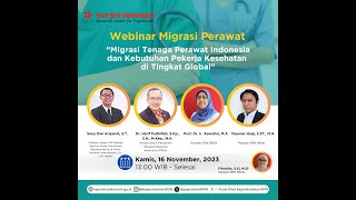 Webinar Migrasi Tenaga Perawat Indonesia dan Kebutuhan Pekerja Kesehatan di Tingkat Global