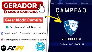 O *GERADOR DE MODO CARREIRA* DO BIT FUT AINDA FUNCIONA?? - EA Sports FC 24 Experimento