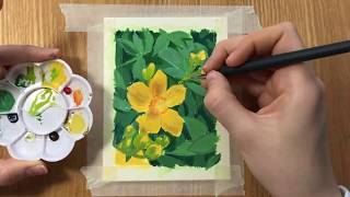 Making a small floral painting