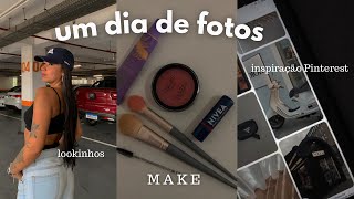 UM DIA DE FOTOS | make, bastidores, inspiração Pinterest, como removo a maquiagem ✨