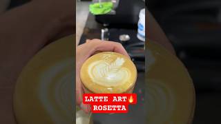 LATTE ART🔥 funny tiny Rosetta 🌷 #latte #baristadaily #barista #latteart #coffeelover #baristalife