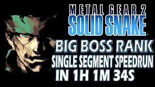 MG2 Solid Snake | No Saves Speedrun in 1h 1m 34s (No Saves)