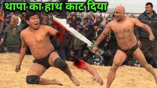 थापा का हाथ काट दिया | basant thapa ki new kushti | dynamic dangal