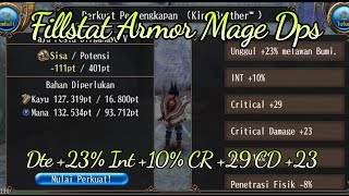 TORAM ONLINE | Fillstar Armor Mage DPS |  DTE 23 INT 10% CR 29 CD 23 #toramonline