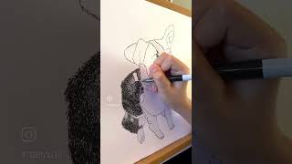 11yo Autistic Savant Draws - French Bulldog - Pet Portrait