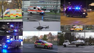 Emergency Vehicles Responding in Nuremberg, November 2022