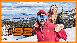 Spring on the mountains #snowboarding #adventure #vlog #morelife #couple #pnw