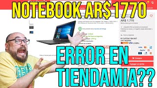 ERROR EN TIENDAMIA??? NOTEBOOK $1770 PESOS ARGENTINOS???