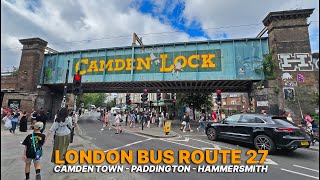 Discover London’s Streets: London Bus Ride, Route 27 from Camden to Hammersmith Point-of-view 🚌