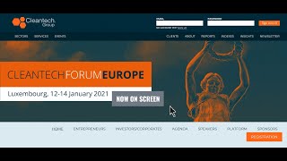 Cleantech Forum Europe - 12 to 14 January 2021