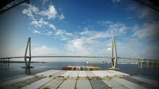 Time-lapse - morning departure from Charleston, South Carolina (USA) [4K]