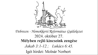 Homokkerti Istentisztelet - Mélyben rejlő kincseink zengése - Molnár Norbert - 2024.10.27.