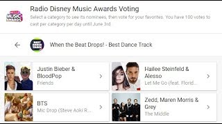 [VOTE UPDATE] BTS RADIO DISNEY MUSIC AWARDS