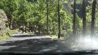 Driving on La Palma in Las Canarias