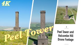 Drone footage of Peel Tower //4K