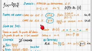 funciones, recorrido, signo, simetría, asíntotas y mas