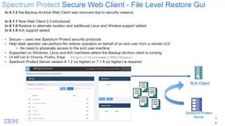 IBM Spectrum Protect v8.1.9 Install of Secure Client File Restore Web Gui - Demo