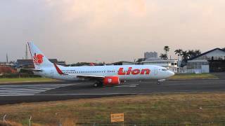 Beautiful Sunset Take Off Boeing 737 PK-LJV Lion Airlines