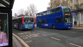 A few buses in Bournemouth Square on 04/02/2023