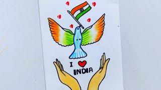 15 th August drawing/independence day drawing/independence day card/independence day craft