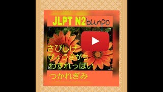 JLPT N2 BUNPO [tata bahasa] さびしげ、びょうきがち、わすれっぽい、つかれぎみ