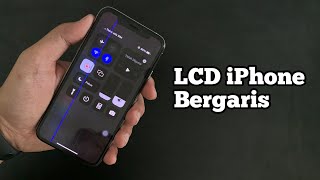 LCD iPhone X Xs Xs Max Bergaris Hijau dan Biru + Repair Video