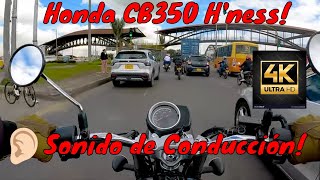 Honda CB350 H'ness Bogota Colombia Sonido de conducción Calle 80