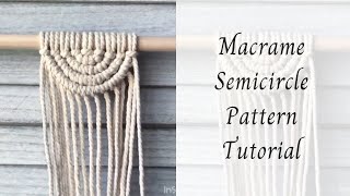 Macrame Semicircle Pattern Tutorial