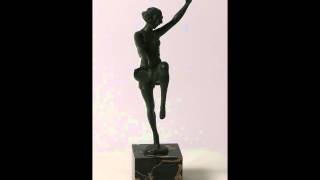 An Art Deco bronze dancer