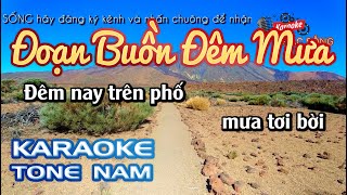 Karaoke Đoạn Buồn Đêm Mưa | Tone Nam | Karaoke Nhạc Sống Sóc Trăng