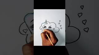 cute cloud emoji | #easydrawing  | cloud happy drawing emoji  #shorts  #viral