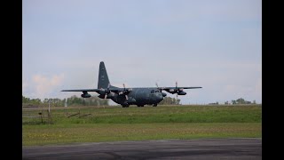 RCAF 435 Squadron Flying, Skydiving Above Estevan with C130 Hercules