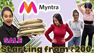 Huge Myntra Haul!💕 Starting at Rs.200~Try On haul~trousers for women#myntra #myntrahaul