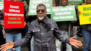 Protest in Nigeria Embassy New York by Reno Omokri and Obidients