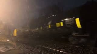 NS 4474 AC44C6M leads NS 10K through  Piscataway with a nice K5LA  in pouring rain