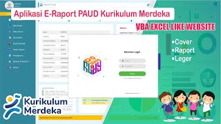 Aplikasi E Raport PAUD Kurikulum Merdeka VBA Excel