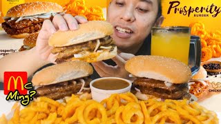 (NEW!) McD Prosperity Burger Homemade Mc Ming By Khairulaming?..Mukbang Asmr