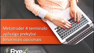 Prekyba binariniais opcionais terminale Metatrader 4