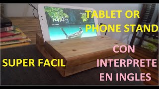 Ideas-Reciclado-Pallets-Facil-Rapido//BASE PARA UNA TABLET O CUALQUIER ANDROID