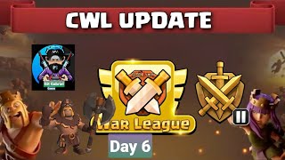 Day 6 attacks in clan leauge in Clash of Clans with rank gold II