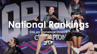 February 1, 2023 - National Rankings for Elite and International Teams