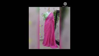 Georgette sarees with stitched blouse