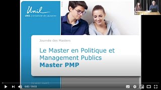 Présentation du Master PMP, Journée Masters Unil IDHEAP