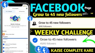 grow to 45 new followers facebook // weekly challenge grow to 45 new followers