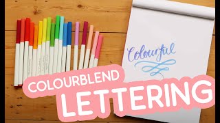 Ombre Colour Blend Hand Lettering Tutorial