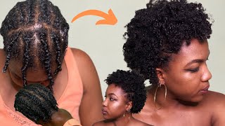 HOW TO: FLAT TWIST OUT ON SHORT/AWKWARD LENGTH NATURAL HAIR